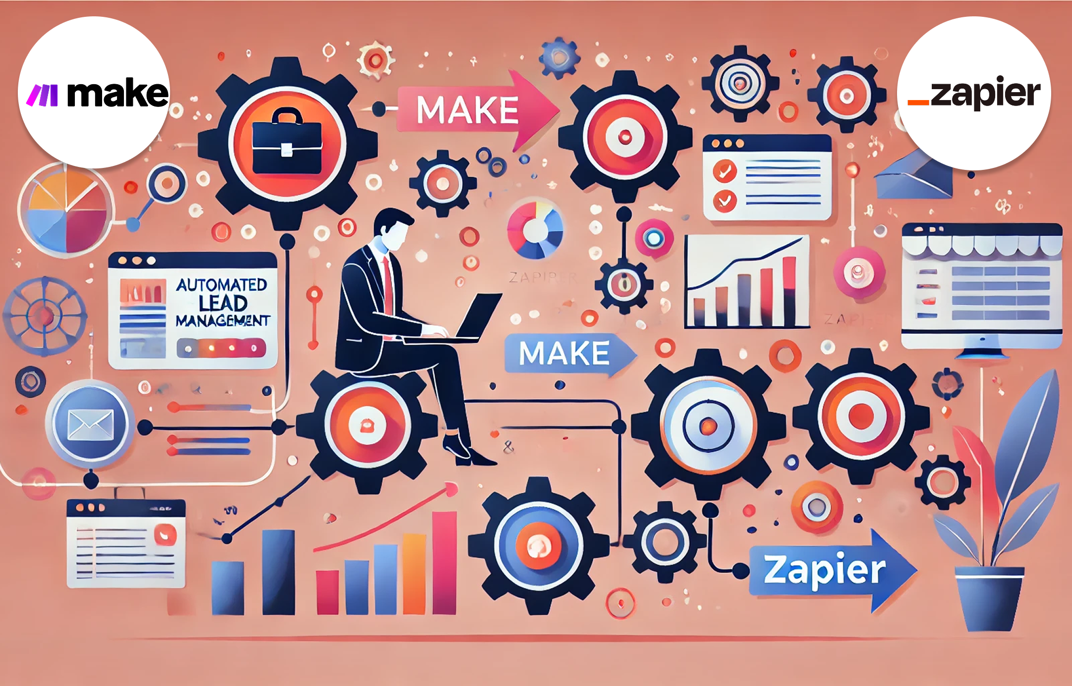 Automatisation de la gestion des leads avec Make et Zapier